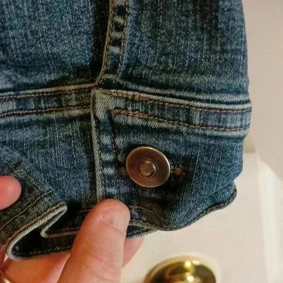 Vintage blue Denim Jacket chore coat Button Closure CHRISTOPHER&BANKS - Picture 5 of 6